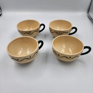 Metlox Poppytrail Green Rooster Flat Cups California 4 cups only